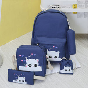 Custom Girls <b>Canvas</b> School Backpack Set 3 in 1 With Lunch Bag College Laptop Backpack Casual Daypack <b>for</b> Teen Girls Backpack - Product Image 3