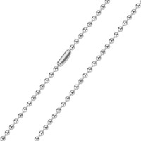 Vente en gros de haute qualité 2.40mm perlé or argent noir longueur personnalisée couleur chaîne boule en acier inoxydable avec connecteur fermoir