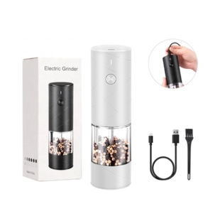 Juego de molinillo de sal y pimienta eléctrico de cocina, molinillo automático de sal y pimienta de gran capacidad, molinillo de pimienta de grosor ajustable - Product Image 6