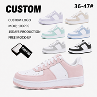 Zapatillas deportivas de malla con cordones y logotipo personalizado, zapatos casuales blancos, marca privada, zapatillas de moda para tenis, caminar y streetwear.