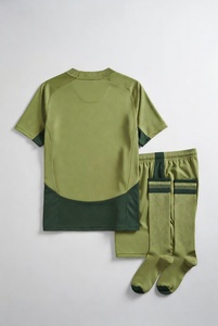 Conjunto Deportivo para Hombre, Camiseta Amarilla de Manga Larga con Cuello Redondo y Pantalones Cortos, Transpirable, para Todas las Temporadas - Product Image 2