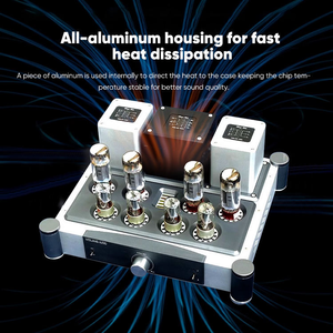 BRZHIFI Audio A40 40W*2 Home Theater Stereo <strong>Amplifier</strong> Audiophile Push-pull EL34 Tube Power Amp Aluminum Receivers <strong>Amplifiers</strong> - Product Image 5
