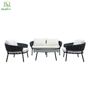 Canapé <span class=keywords><strong>de</strong></span> <span class=keywords><strong>jardin</strong></span> en aluminium <span class=keywords><strong>de</strong></span> luxe moderne pour hôtel, 3 places, pour <span class=keywords><strong>balcon</strong></span> extérieur et cour arrière - Product Image 6