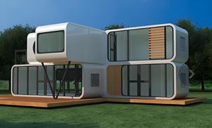 Venta directa 20Ft 40Ft Casas modulares prefabricadas Casas Pequeñas Modernas Cabina Oficina Hotel Oficina al aire libre Pod Apple Cabina para tierras sin usar - Product Image 2