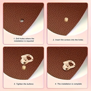 Rivets de <span class=keywords><strong>sangle</strong></span> de moine détachables en gros <span class=keywords><strong>pour</strong></span> sacs-Anneaux de mamelon en alliage de zinc, accessoires de réparation de bricolage étanches - Product Image 5