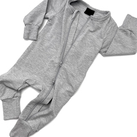 Combinaison bébé en coton biologique avec fermeture éclair bidirectionnelle, pyjama bébé écologique, combinaison bébé personnalisée, vêtements pour nouveau-né, vêtements de nuit pour bébé