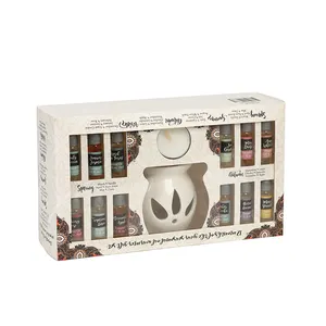 Bộ Nến Đốt Dầu Chai Gốm Tinh Dầu Hương Liệu 12*5Ml Bộ Quà Tặng Trị Liệu Bằng Hương Liệu - Product Image 1