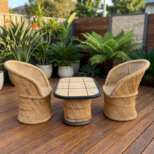 Nouveau modèle de tabouret d'entrée en bois de bambou, design victorien moderne, revêtement en cuir, pour chambre à coucher, appartement, école - Product Image 4