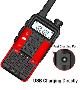 Baofeng UV-10R 워키 토키 VHF UHF 듀얼 밴드 양방향 CB 햄 라디오 UV10R 휴대용 USB 충전 트랜시버