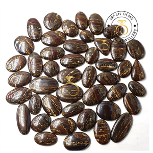 Lot de cabochons en œil de tigre ferreux 100% naturels de haute qualité, prix de gros, pierres pour la fabrication de bijoux faits à la main, lot d'œil de tigre ferreux - Product Image 3