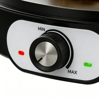 Machine à gaufres électrique professionnelle, portable, pour la maison, avec revêtement antiadhésif et thermostat réglable, pour la cuisine