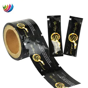 Custom heat sealing pouch liquid food plastic foil honey sachet packaging roll film