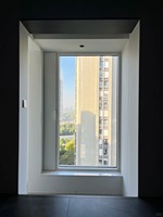 Portes en verre triple vitrage anti-ouragan insonorisées, fenêtres fixes en aluminium