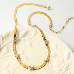 قلادات نسائية جديدة بالجملة من MICCI مطلية بالذهب متعددة الطبقات مع سلسلة زركون وقلادة على شكل فراشة - Product Image 4