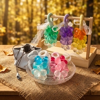 Savon artisanal transparent en forme de grappe de cristal dégradé 200g, boîte cadeau pliable pour les magasins de détail, grandes faveurs de mariage