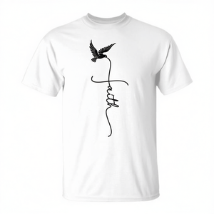 T-shirt unisexe à manches courtes avec croix de la foi chrétienne et col rond, cadeaux religieux pour l'église, imprimé en sérigraphie - Product Image 3