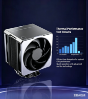 Refroidisseur d'air pour processeur CoolerMaster Hyper 612Apex, 6 caloducs, deux ventilateurs PWM Mobius120P, boucle cuivre-aluminium, roulements dynamiques