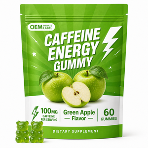 Gummies Énergétiques OEM Focus Energy avec Caféine, Ashwagandha et Extrait de Thé Vert pour Stimuler la Concentration et l'Énergie - Product Image 1