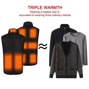 2 bölgeleri Usb elektrik erkek ısıtmalı yelek logosu erkekler erkekler için ısıtmalı ceket kış yıkanabilir elektrikli hafif ısıtmalı ceket - Product Image 4