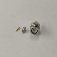 Câble 2.5C-2V 75 ohms de haute qualité, étanche, pour audio, CCTV, connecteur coaxial RF BNC mâle à sertir