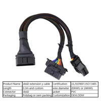 Câble répartiteur de câble OBD2 16 broches OBD II mâle à femelle Câble de diagnostic OBDII OBD Y pour applications automobiles