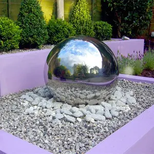 Grande fontana d'acqua a sfera in acciaio inossidabile resistente e professionale per esterni