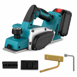 Raboteuse électrique sans fil professionnelle 650W, moteur sans balais, batterie lithium 21V, base en aluminium finition miroir, raboteuse à bois portative 0-1mm - Product Image 1