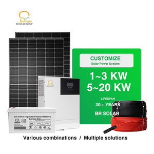 Kit <span class=keywords><strong>solaire</strong></span> hors réseau complet BR SOLAR 2 kW avec système de stockage d'énergie par batterie 5,5 kWh pour petite maison - Product Image 4