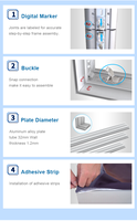 Boîte à lumière publicitaire SEG sans cadre, sur pied, rétroéclairée par LED, affichage portable, profil en aluminium, impression sur tissu, pour salon professionnel