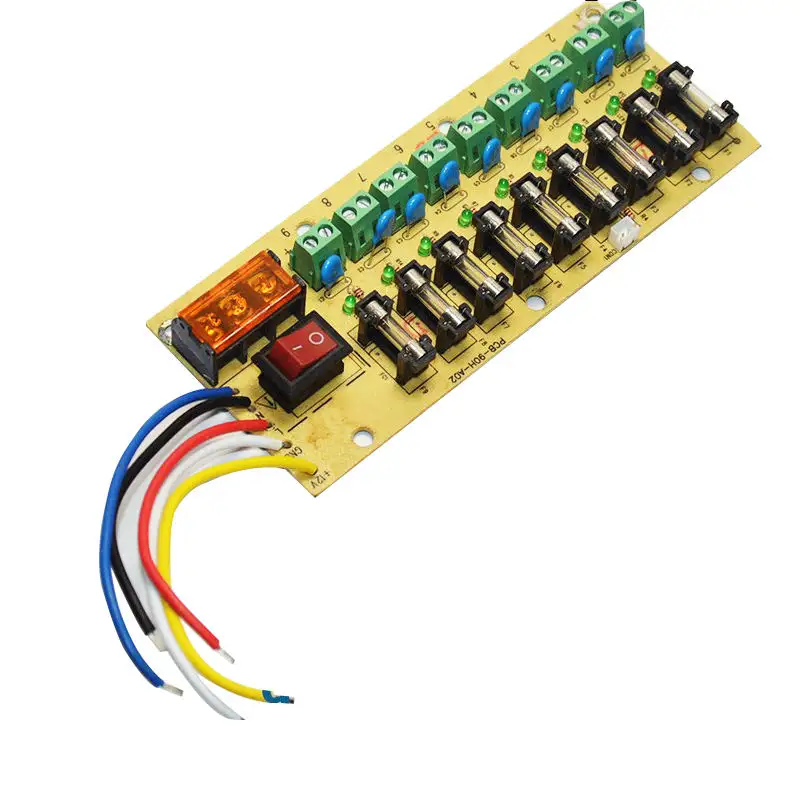 12V DC power distribution 9/18 channel PCB board terminal block for switching power supply electricity current wiring LED switch