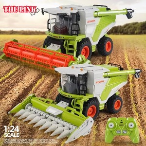 2,4G aleación 1/24 6CH electrónico <span class=keywords><strong>RC</strong></span> coche camión pulverización <span class=keywords><strong>Control</strong></span> remoto granja maíz cosechadora Tractor juguetes conjunto para niños - Product Image 5