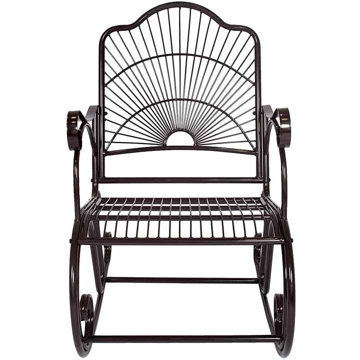 wrought iron glider rocker