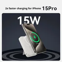 Batterie externe magnétique en plastique pour charge rapide sans fil certifiée 15W, haute capacité 27W 10000mAh A1654