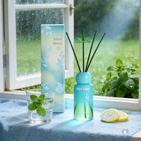 Diffuseur de roseaux Lovali à la menthe fraîche 100ML Parfum rafraîchissant au menthol Désodorisant pour bureau, chambre à coucher, petits espaces