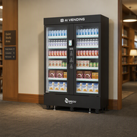 Distributeur automatique 24h/24 sans personnel en acier inoxydable avec écran tactile, SDK, surveillance à distance, gestion cloud et options de paiement multiples