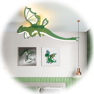 Dessin animé créatif chambre d'enfants <span class=keywords><strong>dinosaure</strong></span> lumière garçon chambre feu dragon forme spectre complet protection des yeux <span class=keywords><strong>plafonnier</strong></span> - Product Image 1