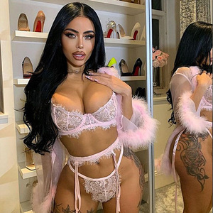 Prodotto di vendita caldo 2023 donna in pizzo cava Lingerie Sexy alla moda bretelle Lingerie donna 3 pezzi - Product Image 2