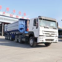 Haute qualité 4 essieux arrière benne Semi remorque 60-80 tonnes 40 mètres cubes Cargo camion à benne basculante remorque à vendre