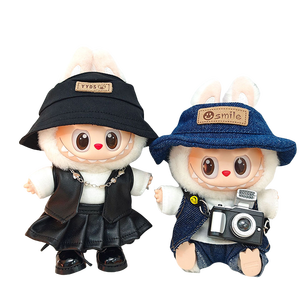 Labubu Soft Toy Doll Blind Box Accesorios Chaqueta de cuero de moda Pantalones y falda Set - Product Image 1