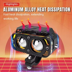 Feux <span class=keywords><strong>LED</strong></span> TCYATO pour <span class=keywords><strong>moto</strong></span>, projecteur <span class=keywords><strong>LED</strong></span> auxiliaire pour <span class=keywords><strong>moto</strong></span>, <span class=keywords><strong>phare</strong></span> universel, feux de brouillard, lampe avant supplémentaire - Product Image 6