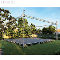 Truss de iluminación de escenario de aluminio con techo curvo para conciertos de música Tela de PVC en venta