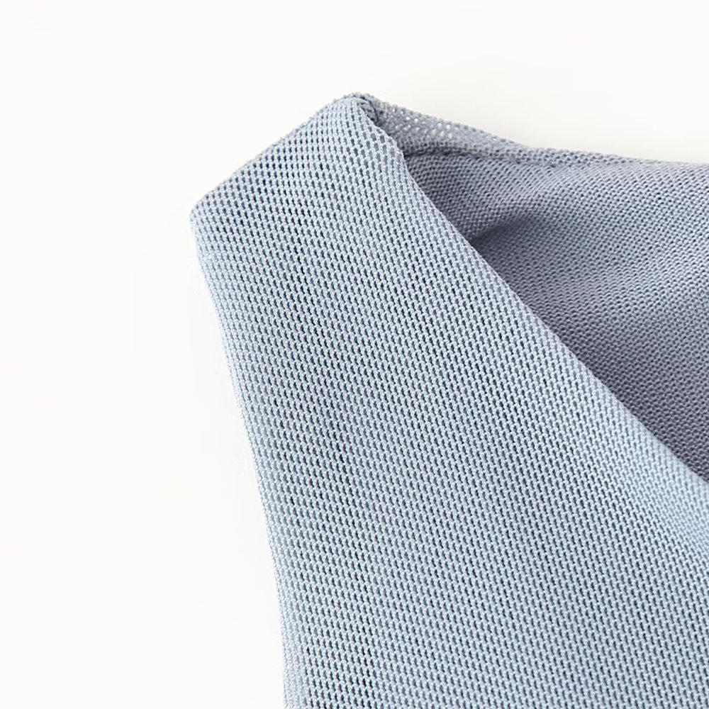 maxi dress gray mohair tulle panel