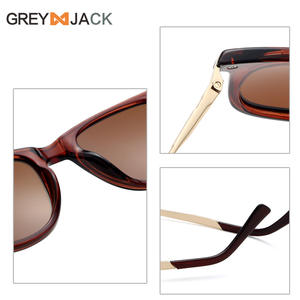 Gafas de Sol de Moda Grey Jack, Montura Completa, Lentes Marrones TAC, Protección UV400, Estilo Unisex - Product Image 1