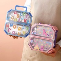 Boîte à lunch isotherme en acier inoxydable pour enfants, avec 2 compartiments scellés, pour les étudiants