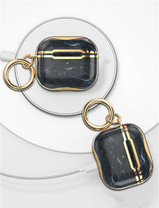 Cas De l'écouteur Pour AirPods 2 Pro Cas Électrolytique Marbre Mignon Or Brillant Dur Housse De Protection pour AirPod 2 1 <span class=keywords><strong>Air</strong></span> Gousses <span class=keywords><strong>Coque</strong></span> - Product Image 2