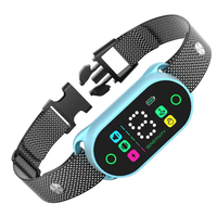 Wiederaufladbares Anti-Bell-Halsband für Hunde mit Summer, Vibration, Statischer Impuls, 4 Modi, Intelligenter Doppelauslöser, IP67 Wasserdicht