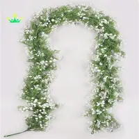  TABLECLOTHSFACTORY 6ft White Artificial Silk Gypsophila Table  Flower Garland, Faux Baby Breath Hanging Flower Vines : Home & Kitchen