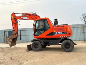 Excavatrice sur pneus/à chenilles Doosan DH150W-7 d'occasion, qualité export, vente chaude, 15 tonnes, moteur et pompe dh150w DX150W-9C pour expédition à l'étranger - Product Image 3