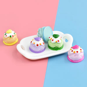 Adornos de resina con forma de pastel de colores, dulces y postres, cabujones de resina de base plana para scrapbooking, manualidades de resina DIY y decoración de fundas de teléfono - Product Image 4