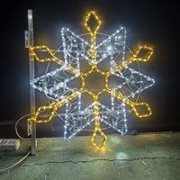 Guirlandes lumineuses LED 2D pour poteaux de rue, étanches IP65, décorations de Noël, W120CM, pour l'extérieur, usage commercial, montage sur paysage